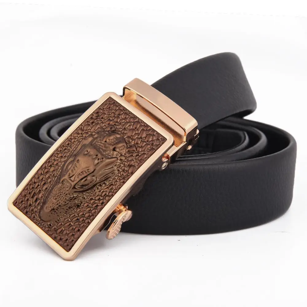 Men's Black Leather Belt with Silver Fire Design Buckle - Image 34