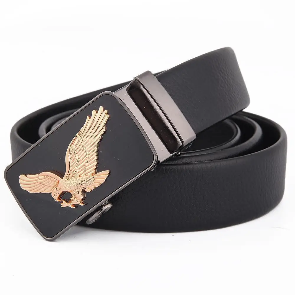Men's Black Leather Belt with Silver Fire Design Buckle - Image 36