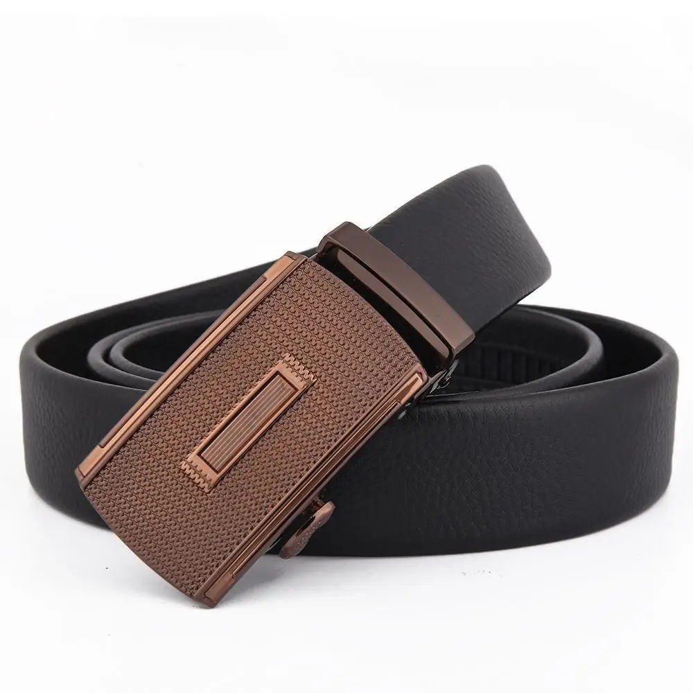 Men's Black Leather Belt with Silver Fire Design Buckle - Image 4