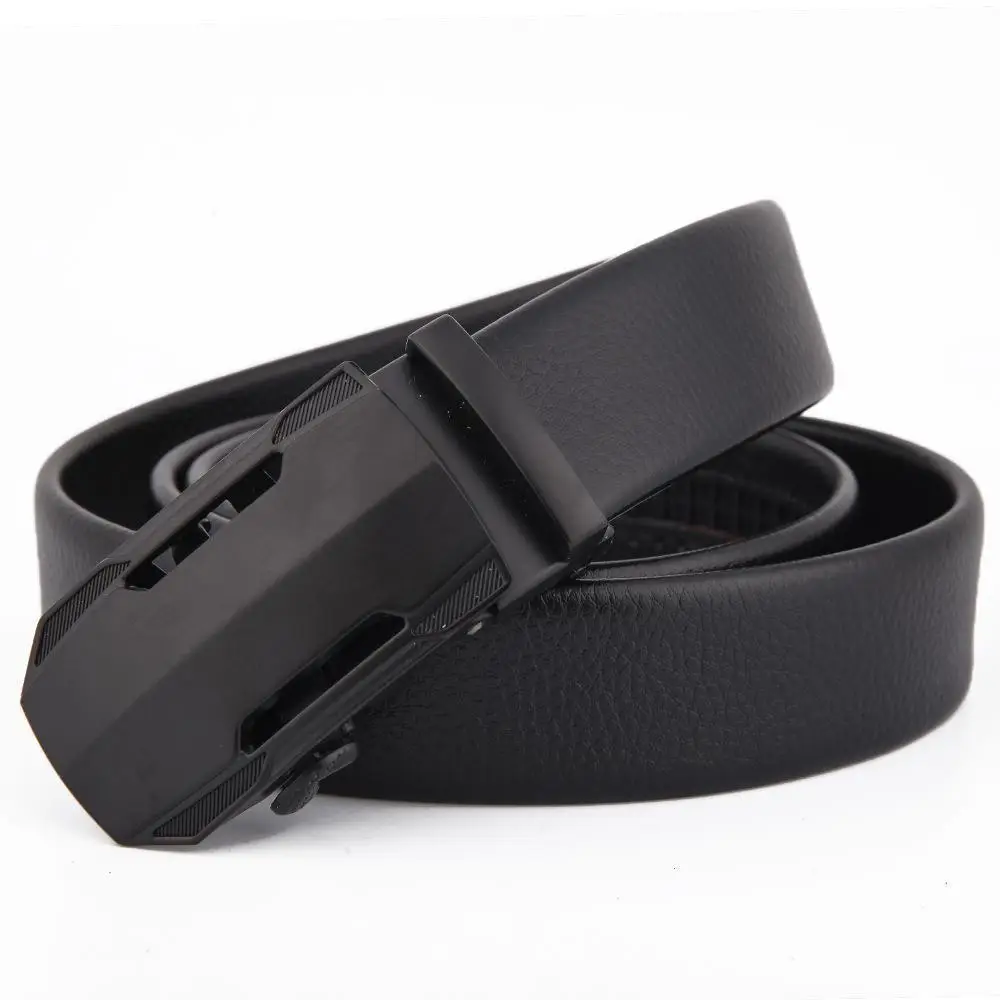 Men's Black Leather Belt with Silver Fire Design Buckle - Image 5
