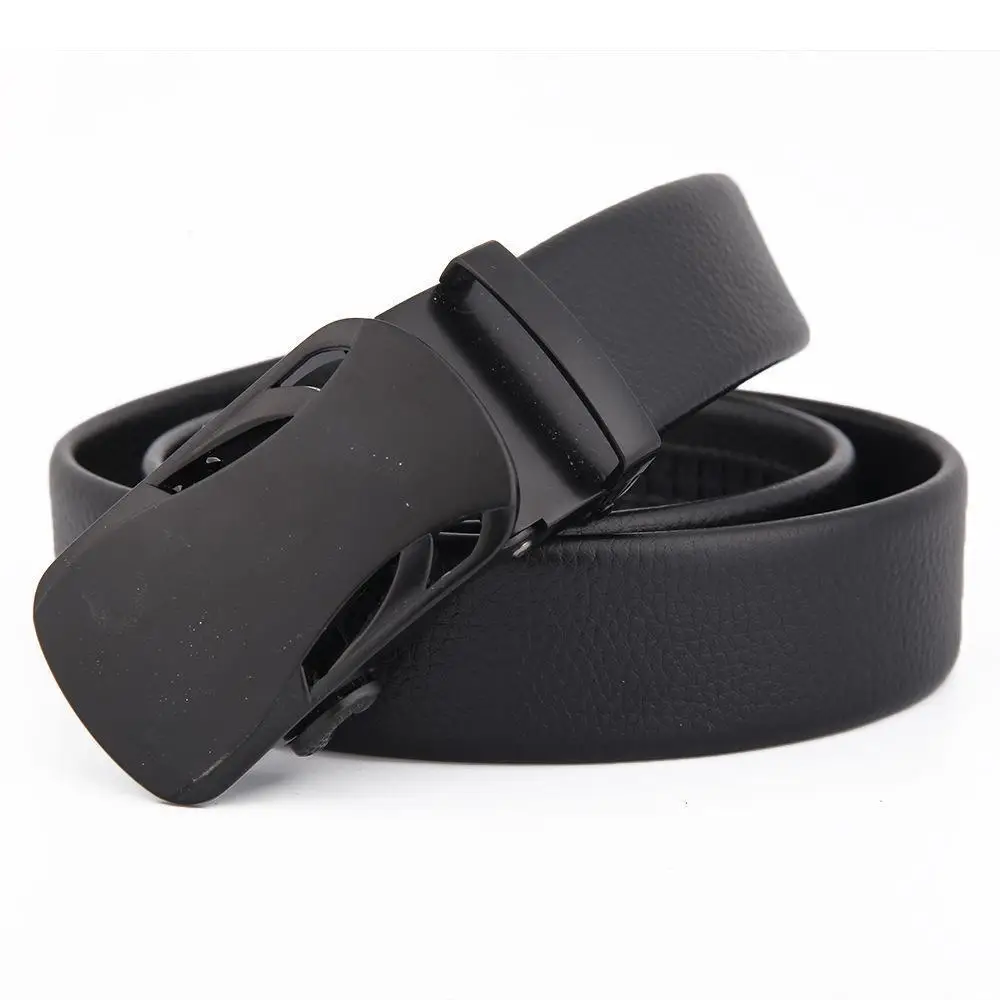 Men's Black Leather Belt with Silver Fire Design Buckle - Image 6