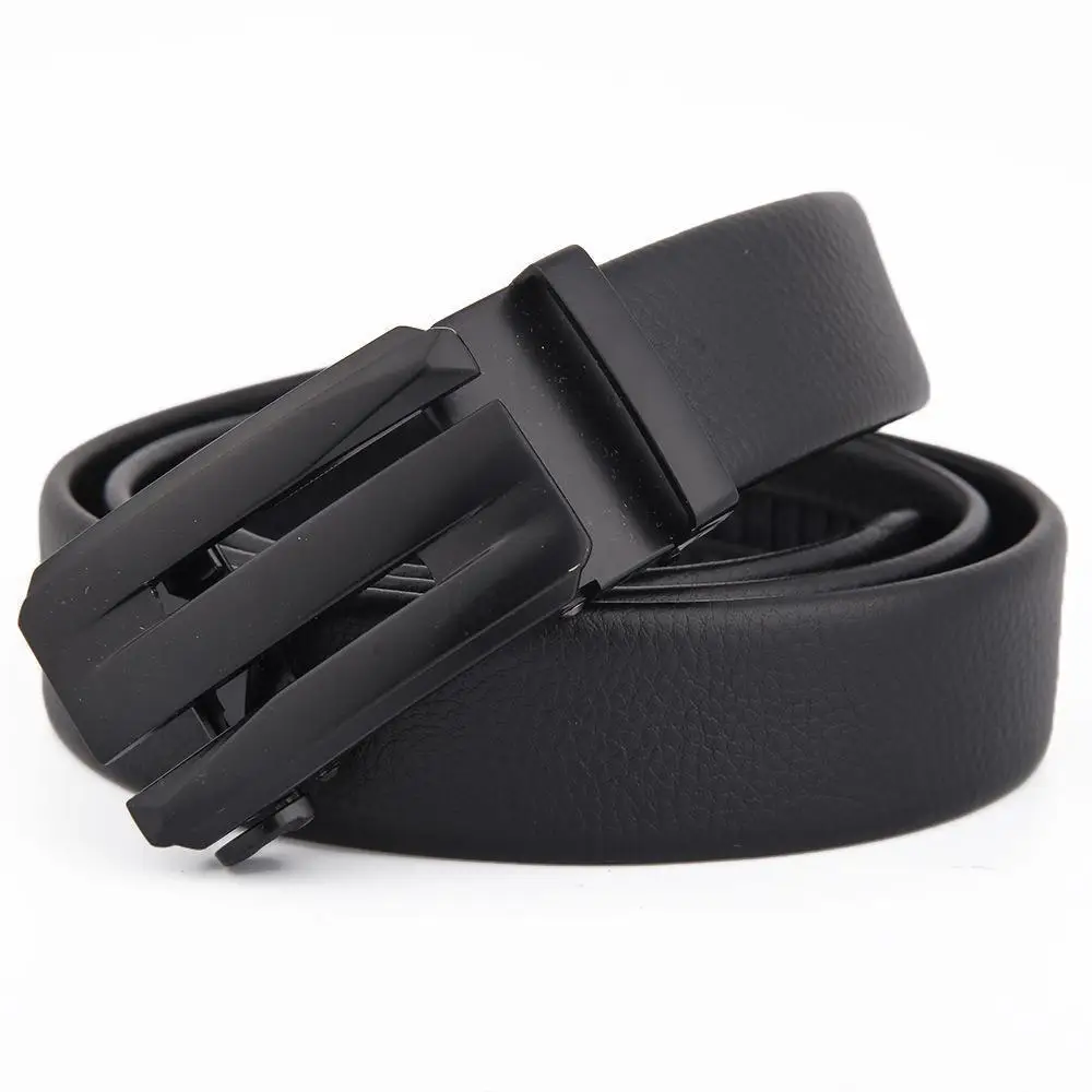Men's Black Leather Belt with Silver Fire Design Buckle - Image 7