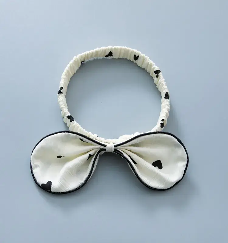 Baby Summer One Piece Set White Heart Bow Headband — feature 6