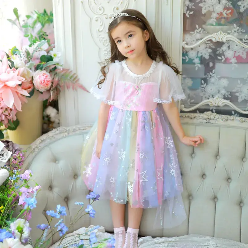 Girls' Pink Sequins Sleeveless Dress 2025 - Image 2
