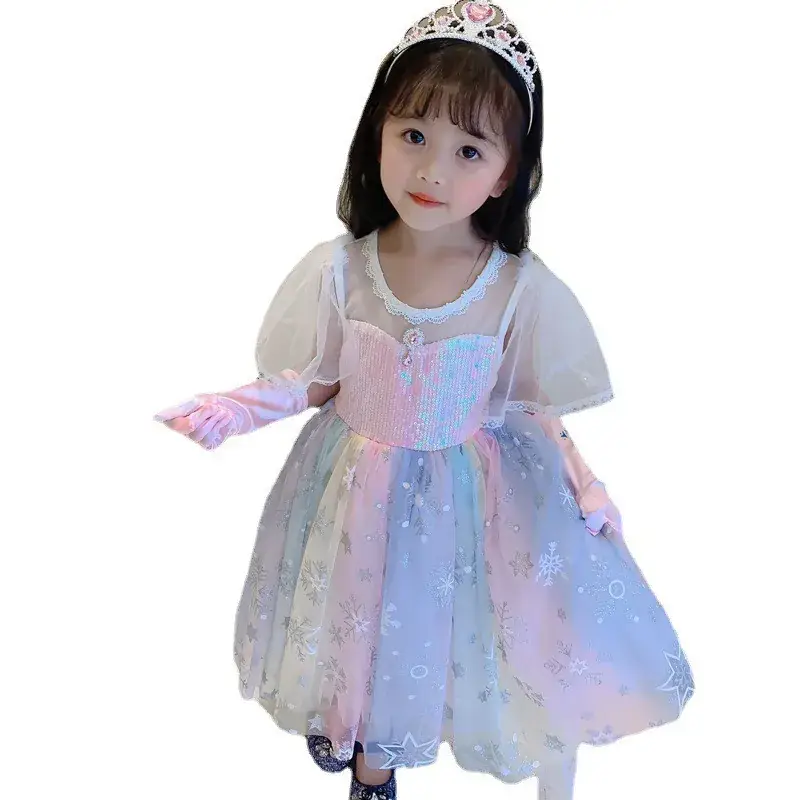 Girls' Pink Sequins Sleeveless Dress 2025 - Image 5