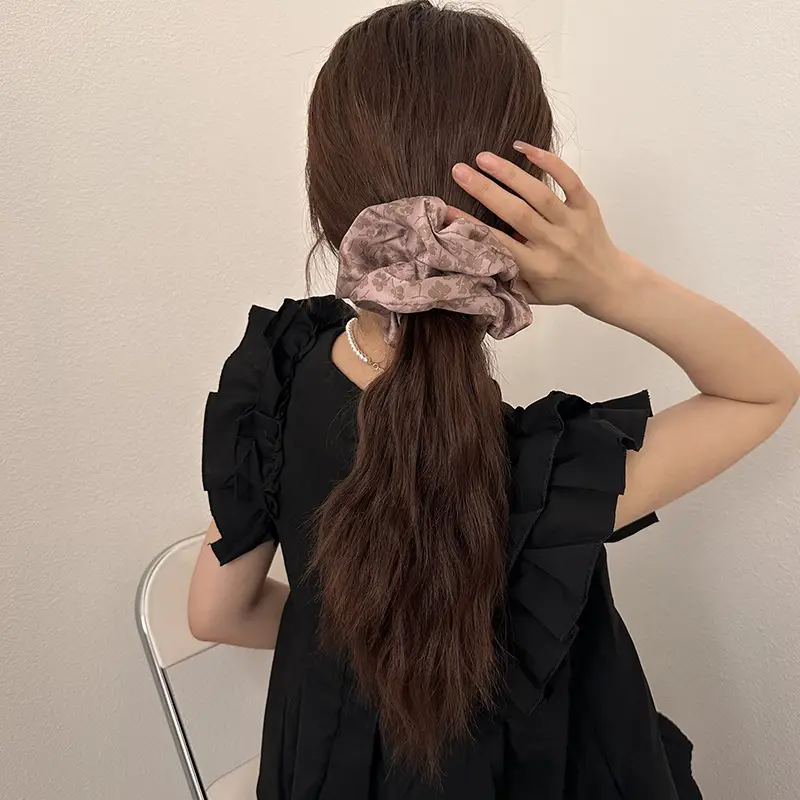 Black Floral Hair Band for Women - Image 8