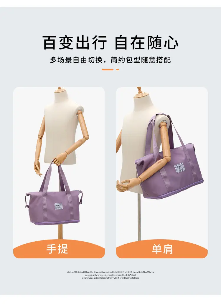 Purple Oxford Duffel Bag for Business Travel — feature 10