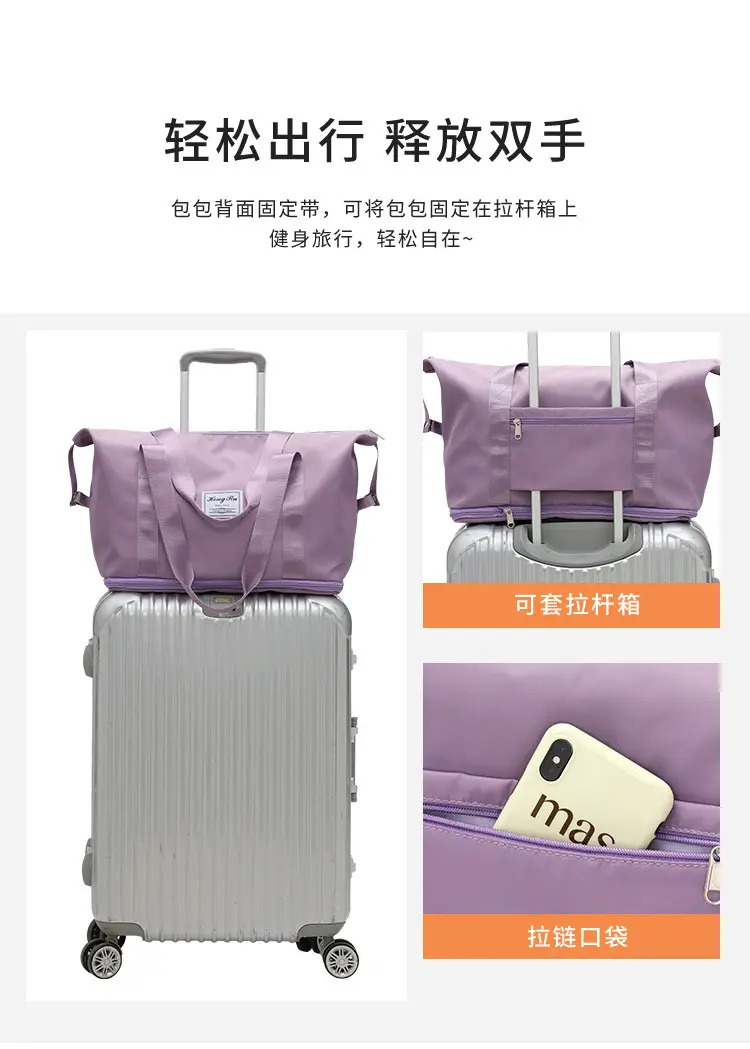 Purple Oxford Duffel Bag for Business Travel — feature 15