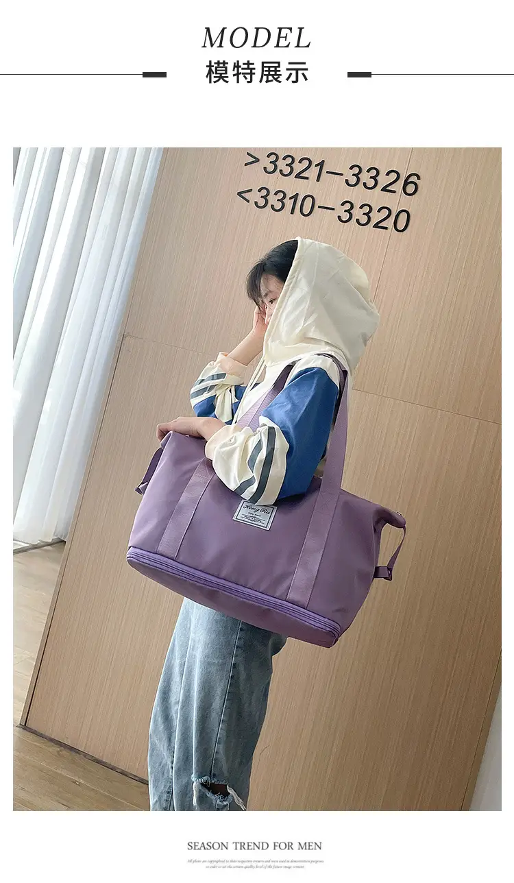 Purple Oxford Duffel Bag for Business Travel — feature 19