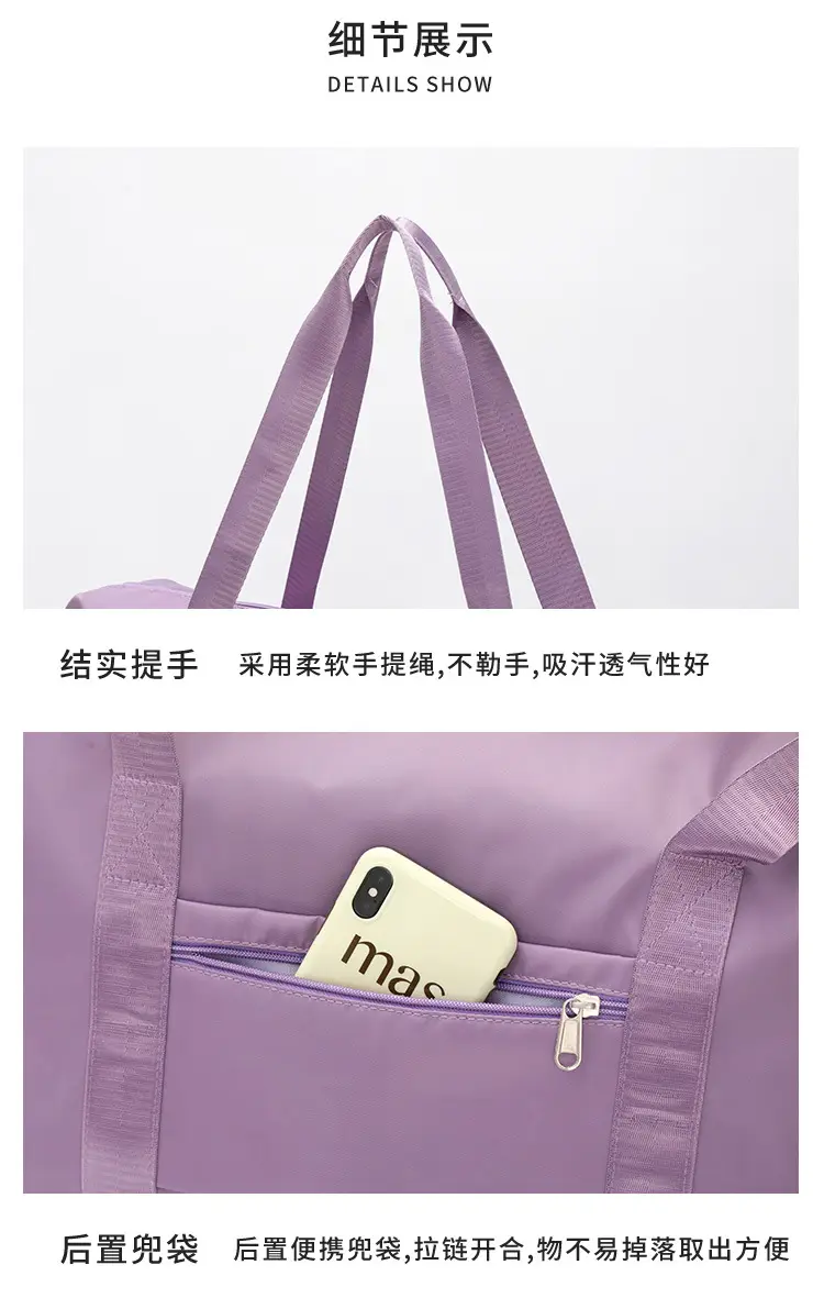 Purple Oxford Duffel Bag for Business Travel — feature 29
