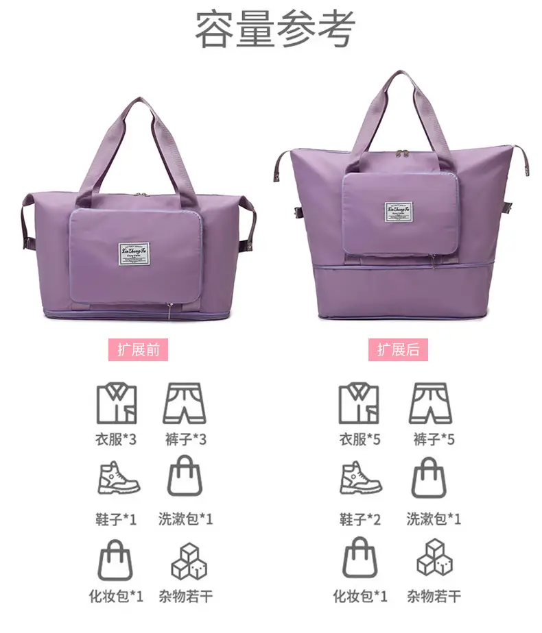 Purple Oxford Duffel Bag for Business Travel — feature 6