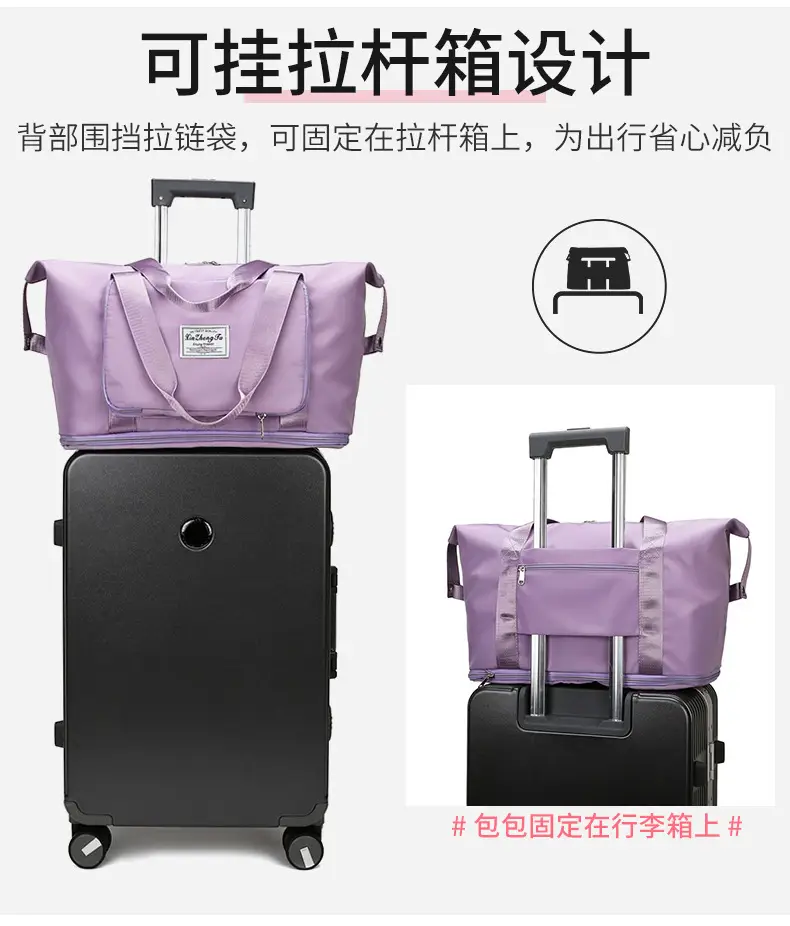 Purple Oxford Duffel Bag for Business Travel — feature 7