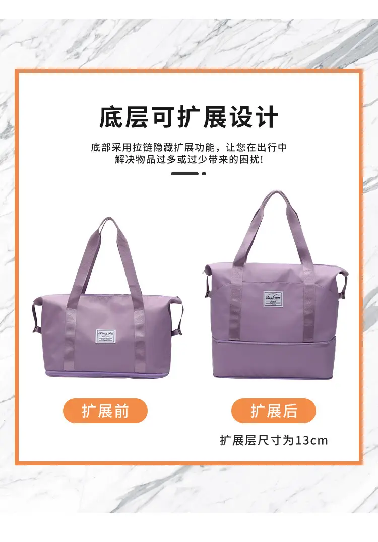 Purple Oxford Duffel Bag for Business Travel — feature 9