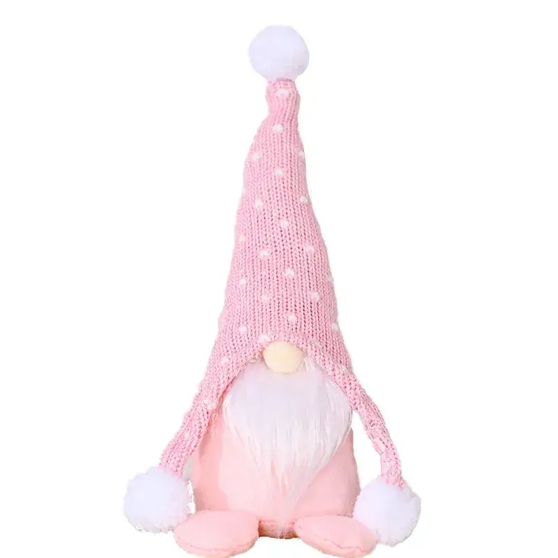 New Rudolph White Beard Faceless Doll Christmas Decorations Forest Old Man Knitted Hat Sitting Posture Doll Ornaments - Image 10