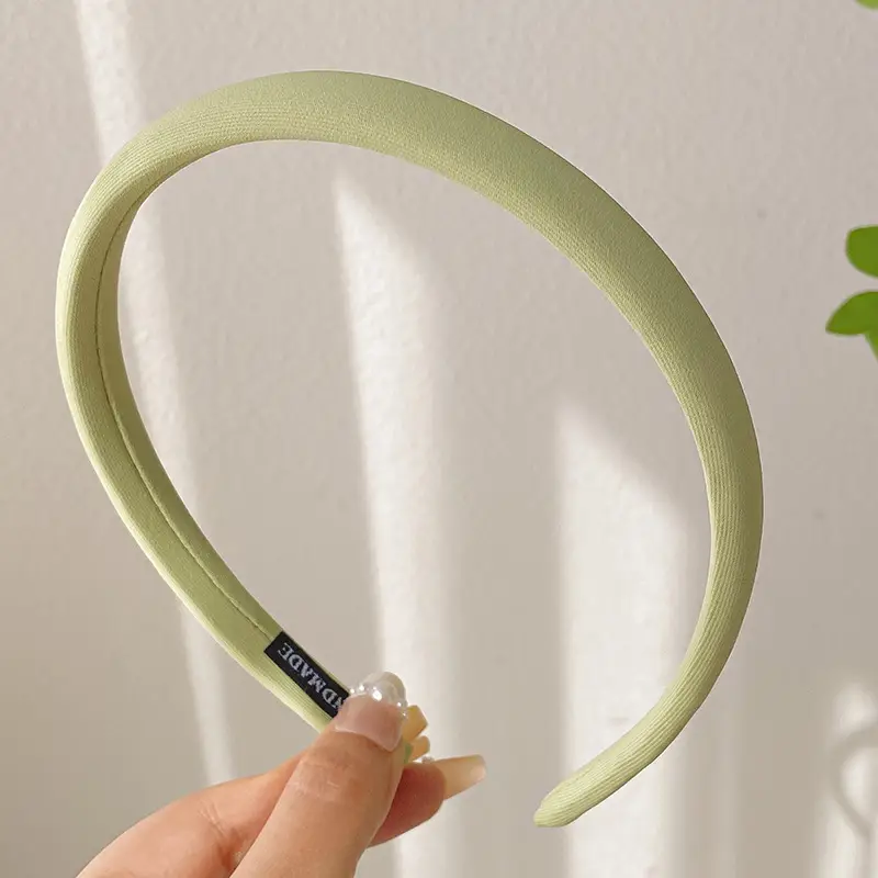 Women's Korean Style Plaid Hair Hoop 1cm Fine Fabric - Image 4