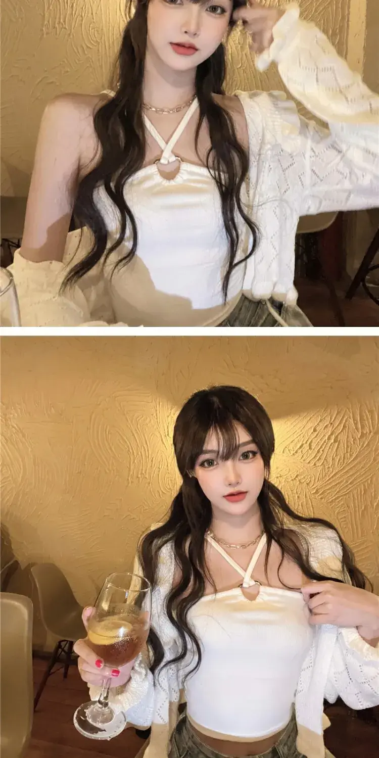 Pure Lust Style Knitted Shawl Suspender Top for Women — feature 6