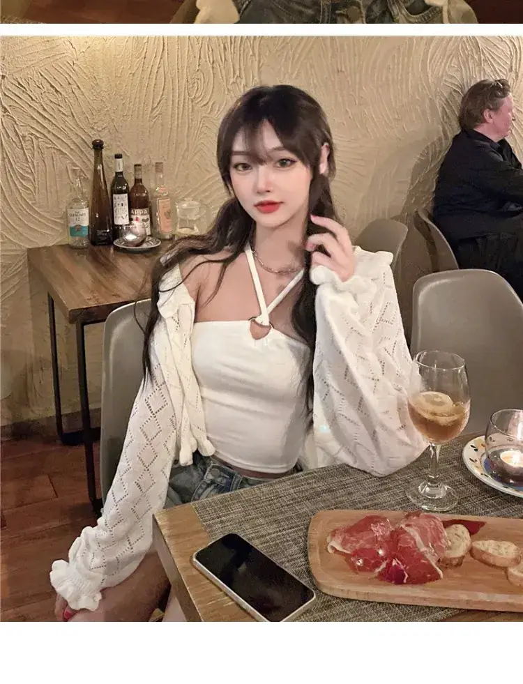 Pure Lust Style Knitted Shawl Suspender Top for Women — feature 7