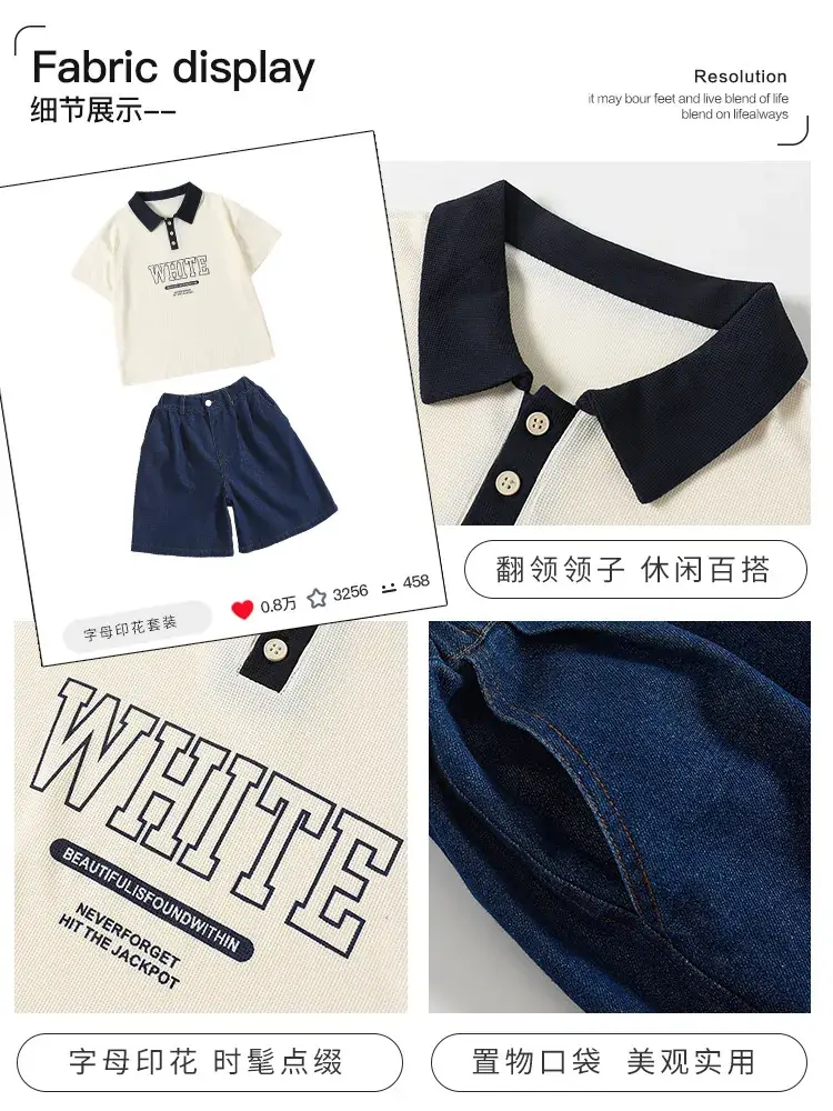 2025 Summer Korean Style Girls Shorts Set Medium Large - Image 6