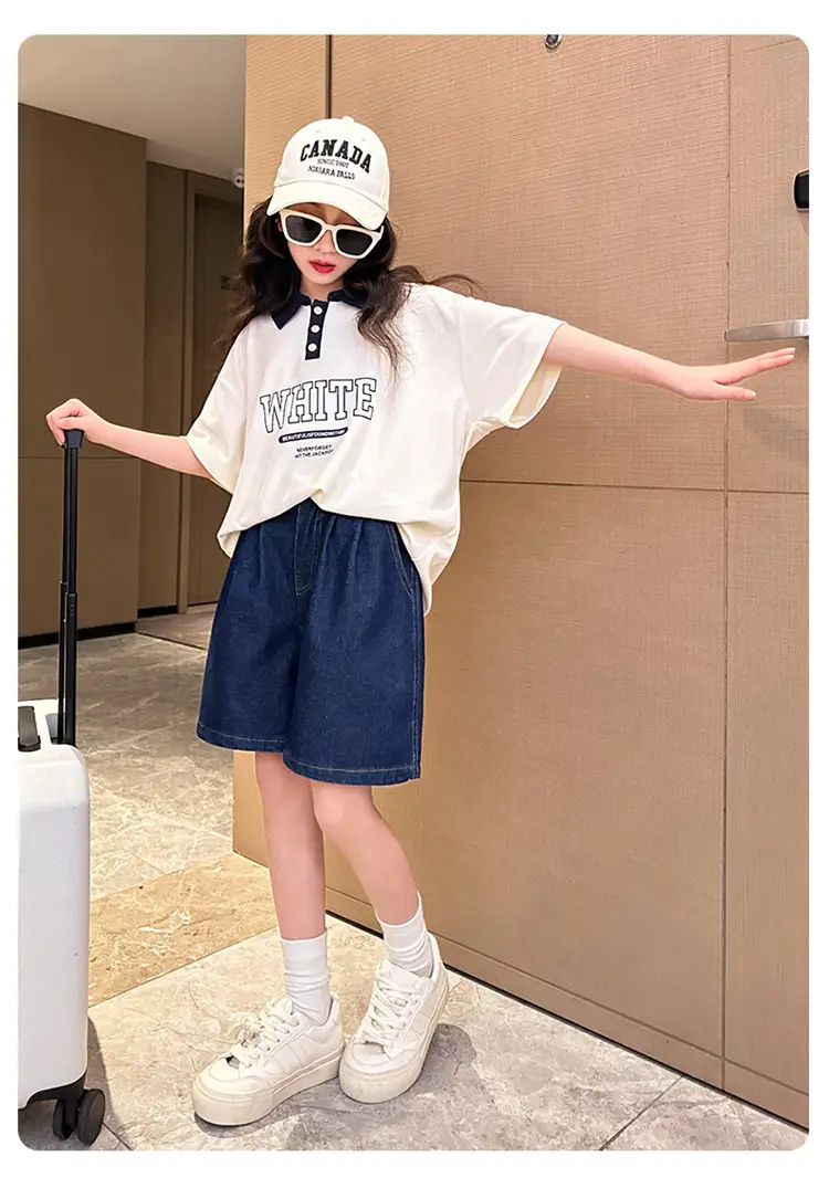 2025 Summer Korean Style Girls Shorts Set Medium Large — feature 11