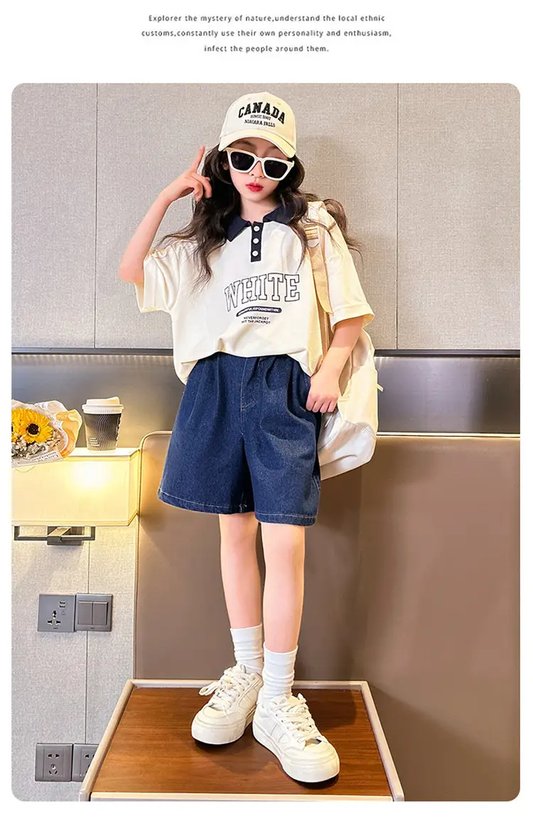 2025 Summer Korean Style Girls Shorts Set Medium Large — feature 12