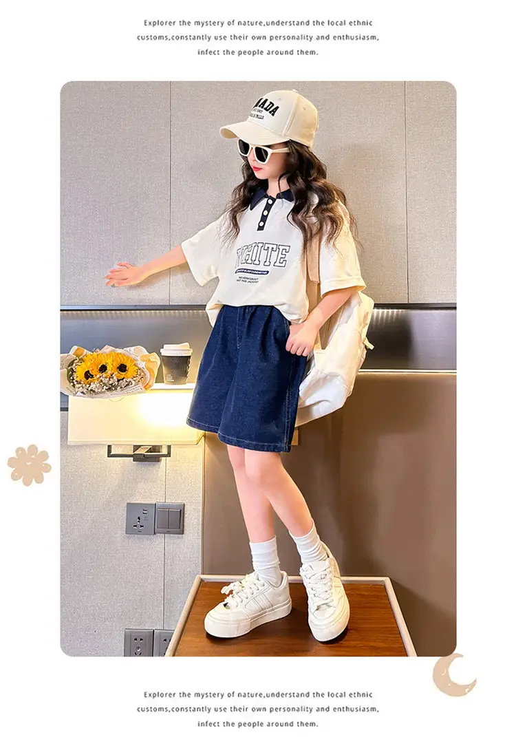 2025 Summer Korean Style Girls Shorts Set Medium Large — feature 13