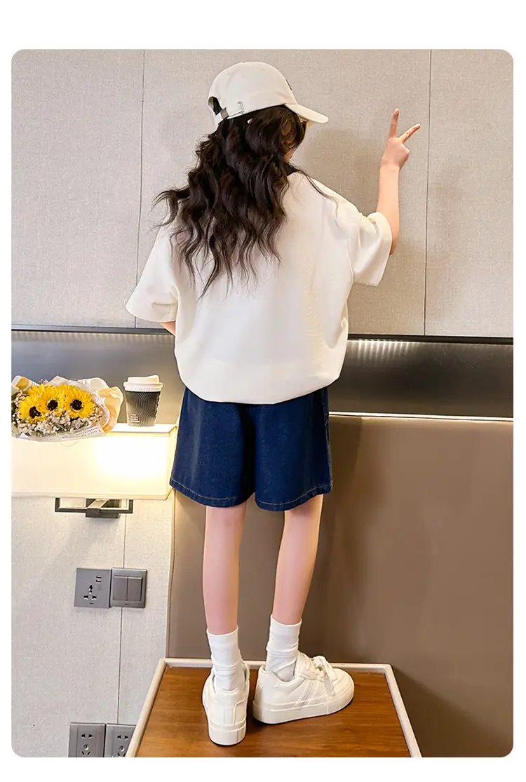 2025 Summer Korean Style Girls Shorts Set Medium Large — feature 14