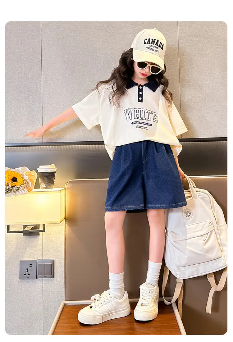 2025 Summer Korean Style Girls Shorts Set Medium Large — feature 15
