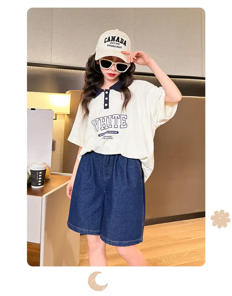 2025 Summer Korean Style Girls Shorts Set Medium Large — feature 9