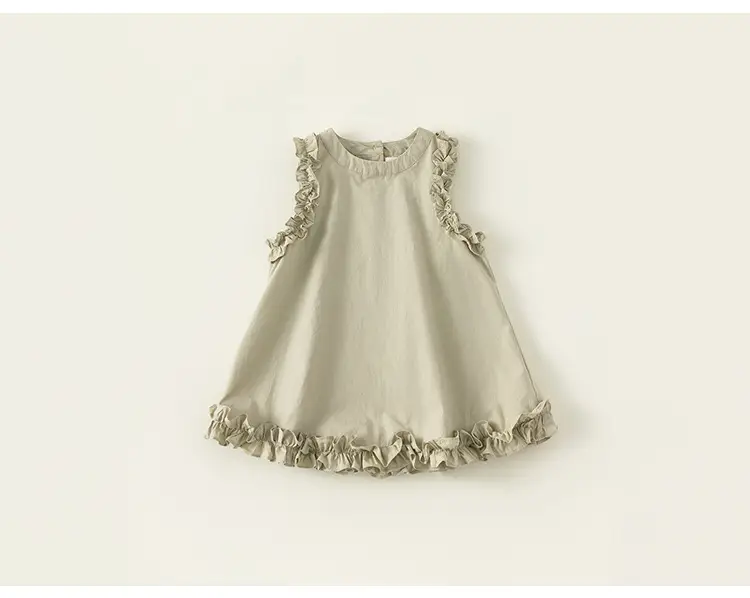 Pink Fungus Lace Vest Dress for Baby Girl Summer — feature 17