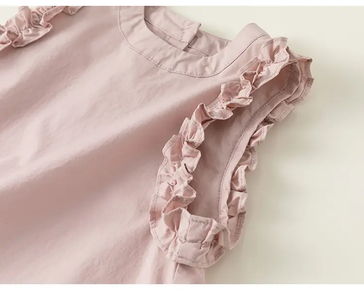 Pink Fungus Lace Vest Dress for Baby Girl Summer — feature 21