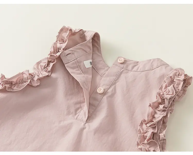 Pink Fungus Lace Vest Dress for Baby Girl Summer — feature 22