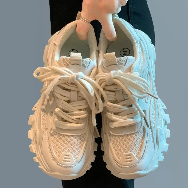 Korean Style Summer Thick-soled Torre Shoes Women's 2023 New Foot-showing Small Height-increasing All-match Breathable Sports Casual Shoes - Image 6