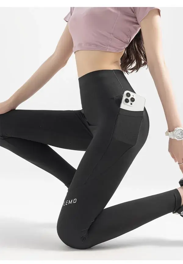 Women's High Waist Leggings with Pocket & Hip Lift — feature 19