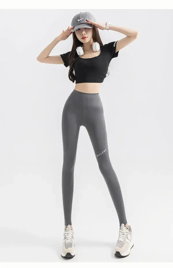 Women's High Waist Leggings with Pocket & Hip Lift — feature 20