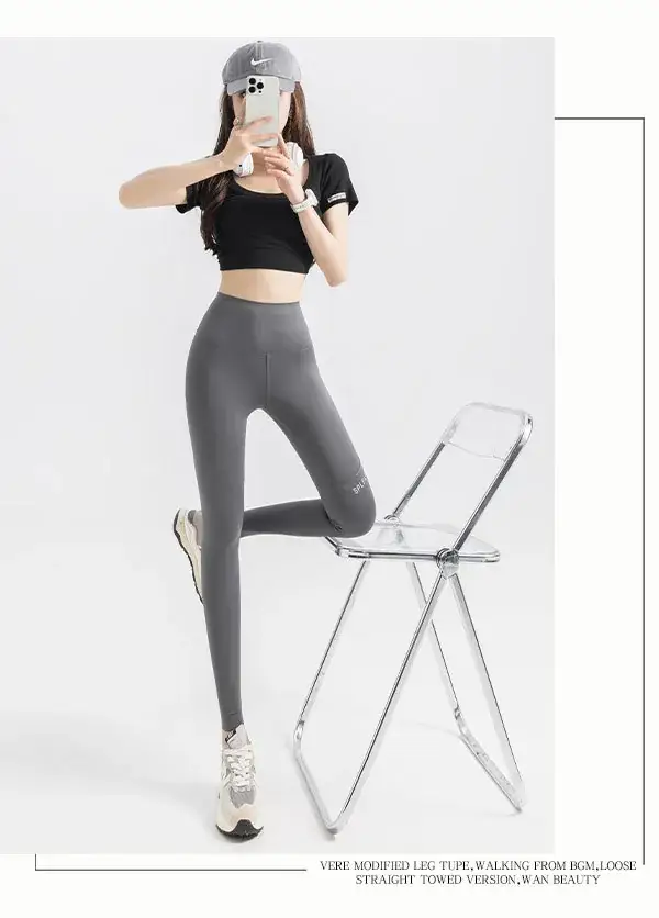 Women's High Waist Leggings with Pocket & Hip Lift — feature 23