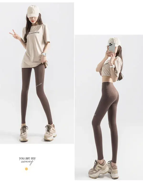 Women's High Waist Leggings with Pocket & Hip Lift — feature 28