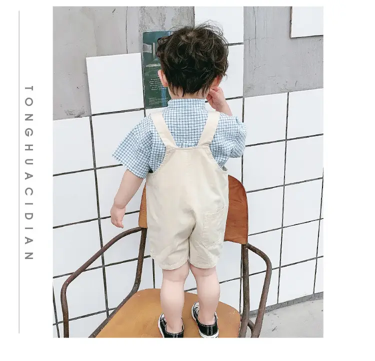 Boys Summer Overlooked Shirt & Overalls Set — feature 22