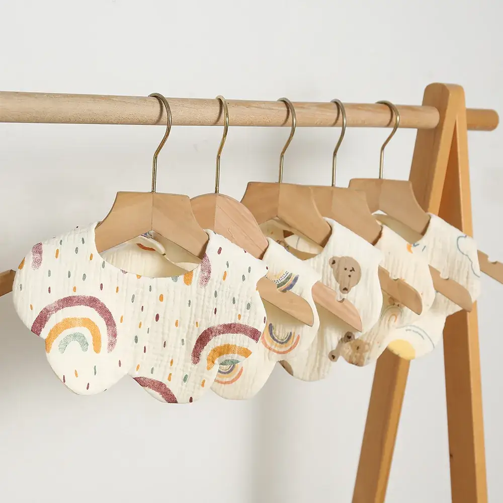Pink Cotton Neonatal Spit Bag Baby Bib