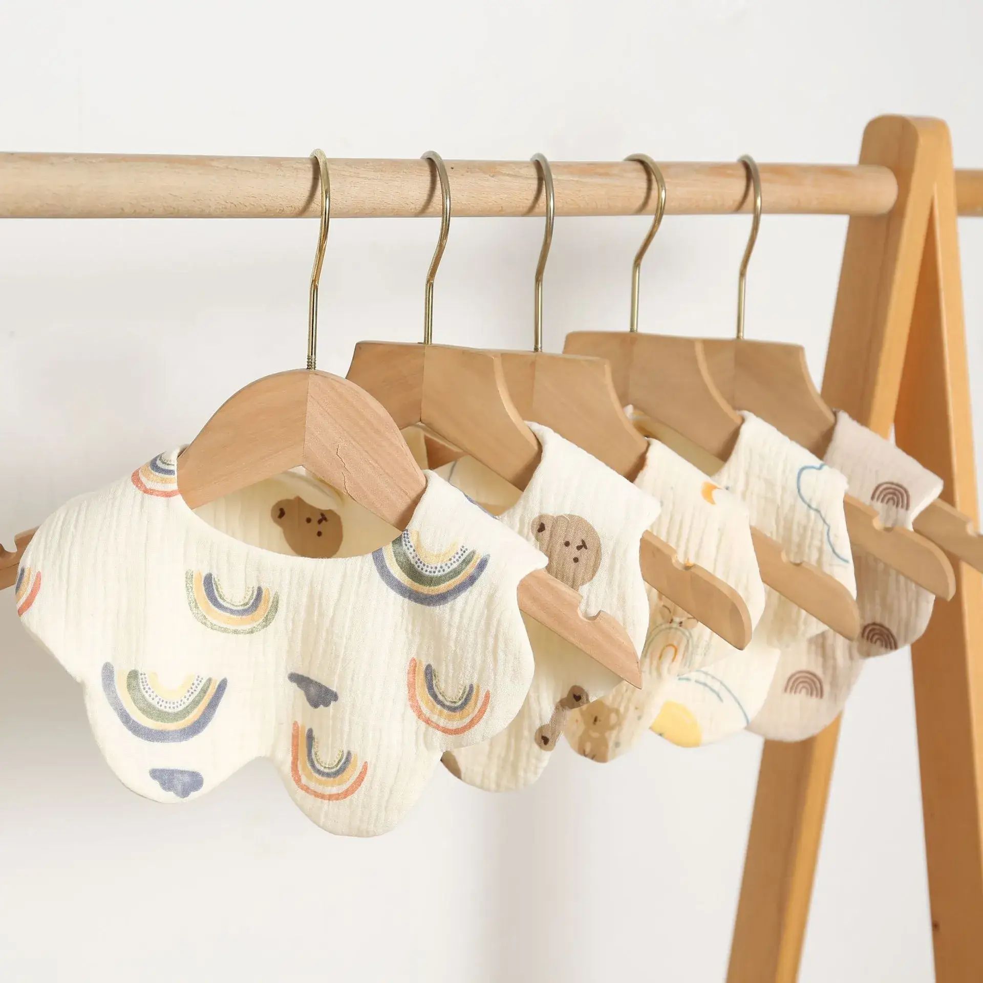 Pink Cotton Neonatal Spit Bag Baby Bib