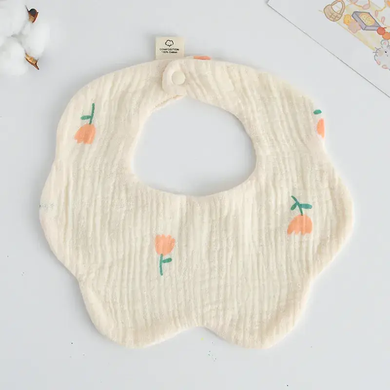 Pink Cotton Neonatal Spit Bag Baby Bib