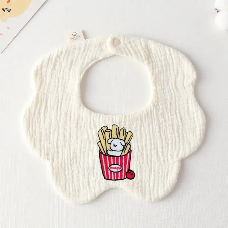 Pink Cotton Neonatal Spit Bag Baby Bib