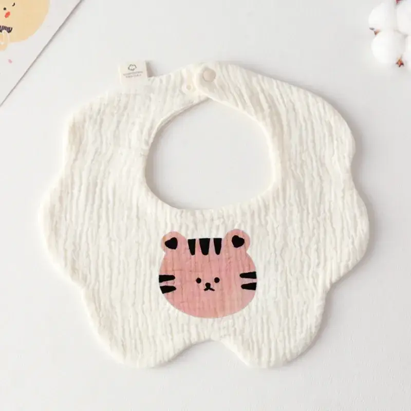 Pink Cotton Neonatal Spit Bag Baby Bib