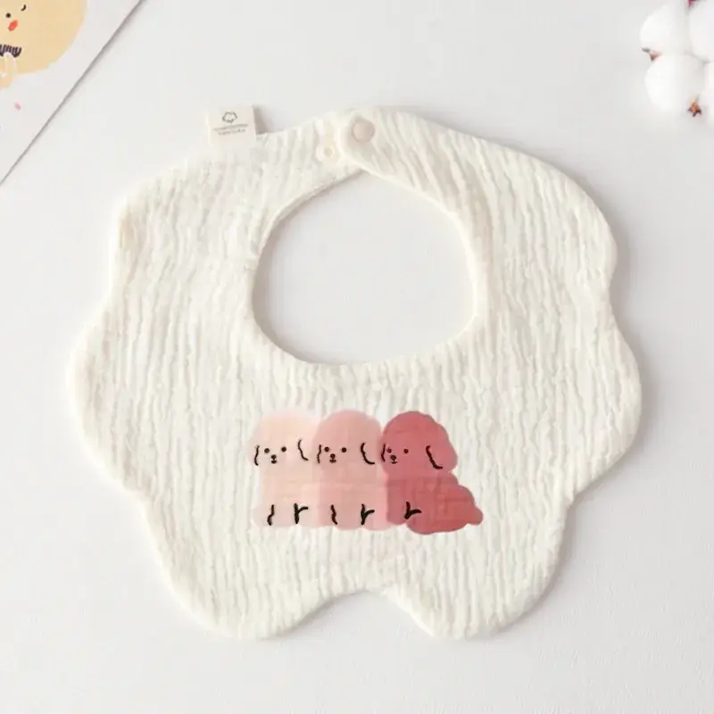 Pink Cotton Neonatal Spit Bag Baby Bib