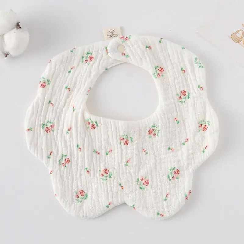 Pink Cotton Neonatal Spit Bag Baby Bib