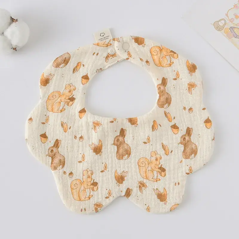 Pink Cotton Neonatal Spit Bag Baby Bib