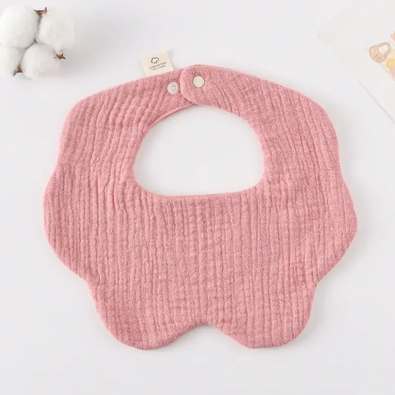 Pink Cotton Neonatal Spit Bag Baby Bib