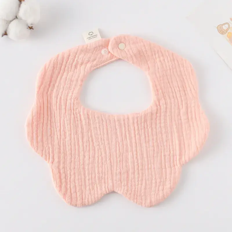 Pink Cotton Neonatal Spit Bag Baby Bib