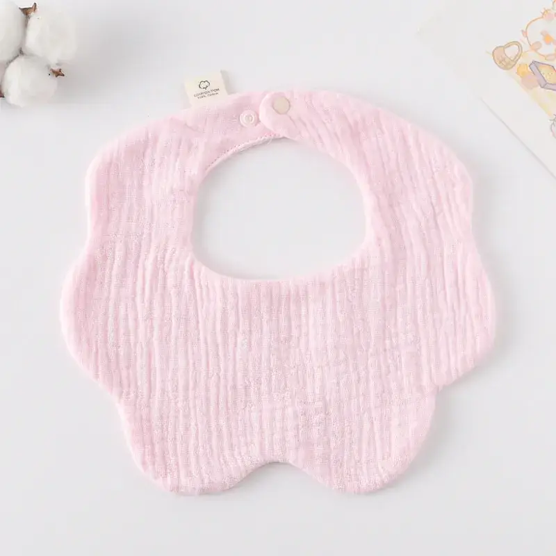 Pink Cotton Neonatal Spit Bag Baby Bib