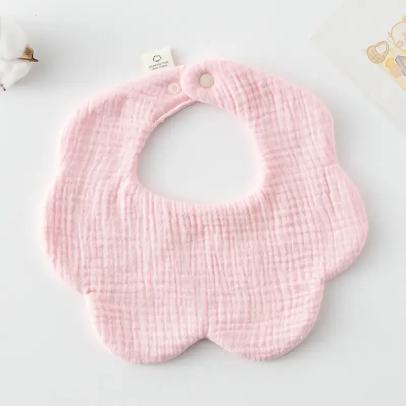 Pink Cotton Neonatal Spit Bag Baby Bib