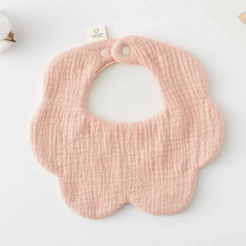 Pink Cotton Neonatal Spit Bag Baby Bib